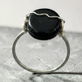 Black Onyx Sterling Silver Ring, Size 8