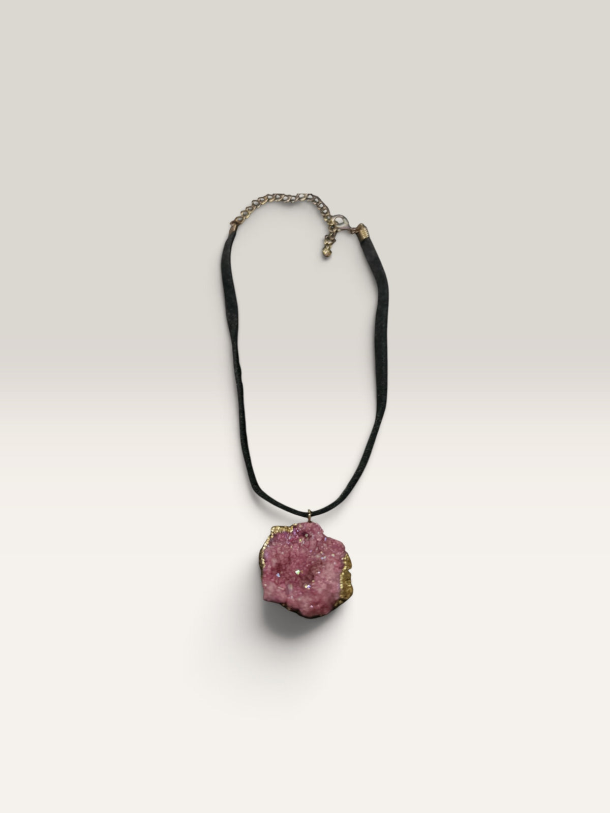 Druzy Crystal Pendant Necklace