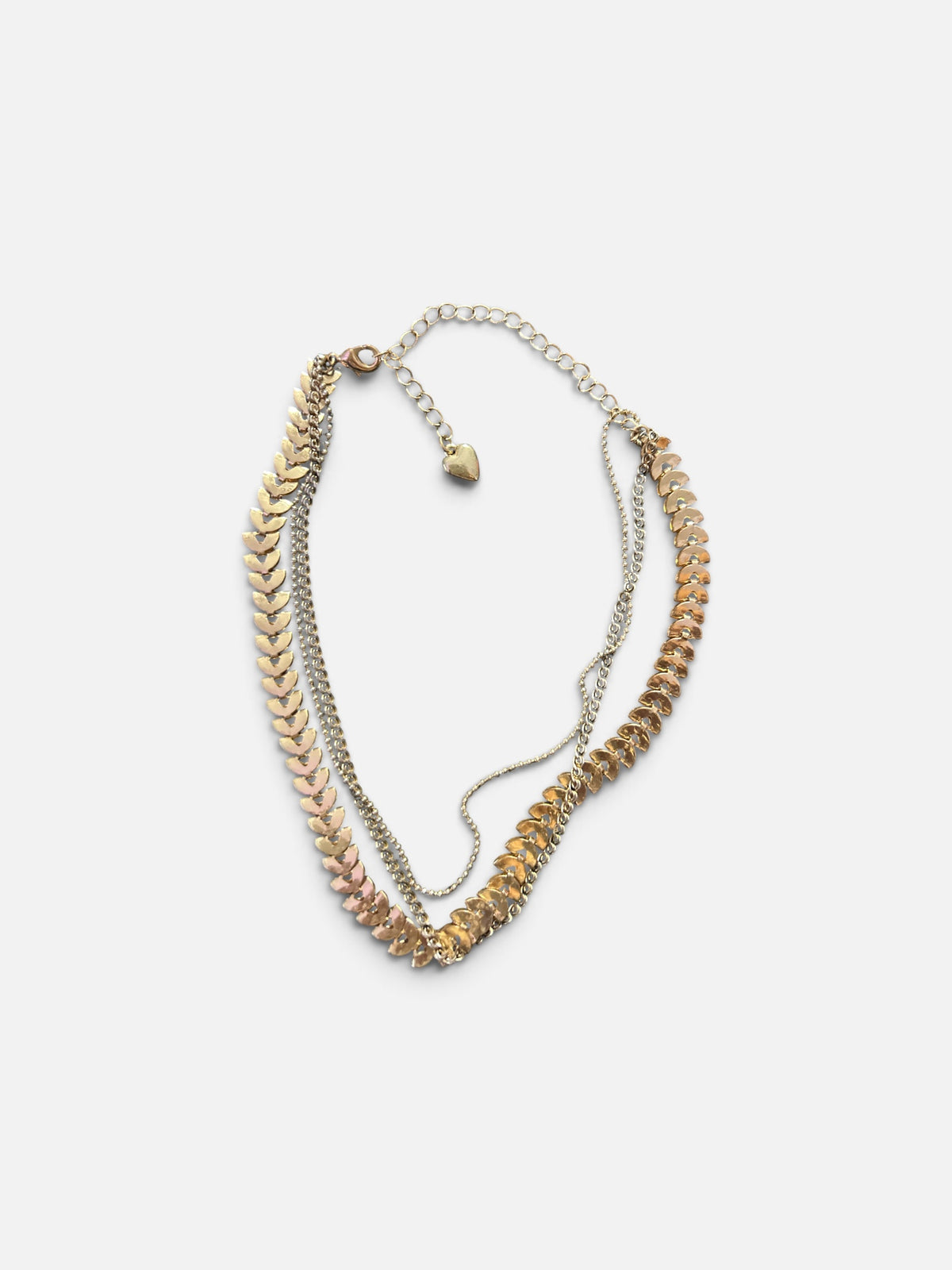 Triple-Layer Gold-Plated Chain Necklace