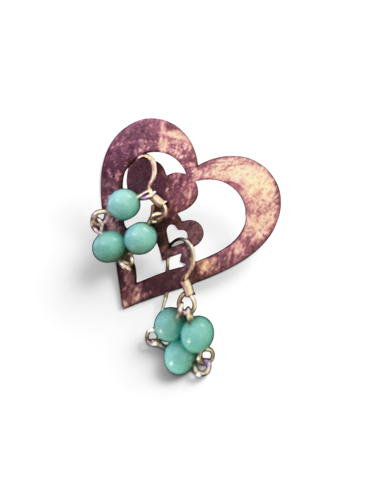 Turquoise Trio Bead Drop Earrings