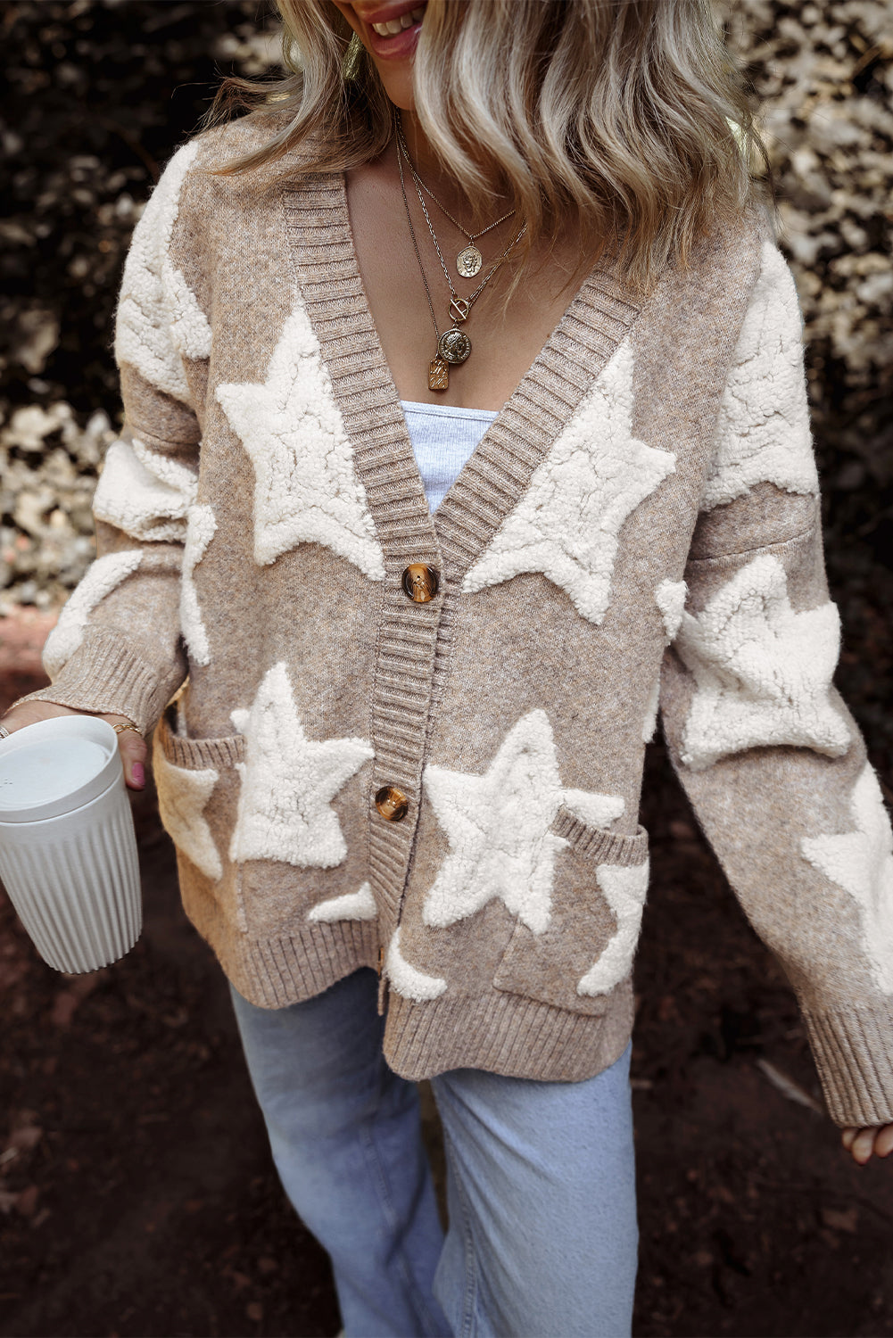 Clare Sherpa Star Cardigan - M.C’s