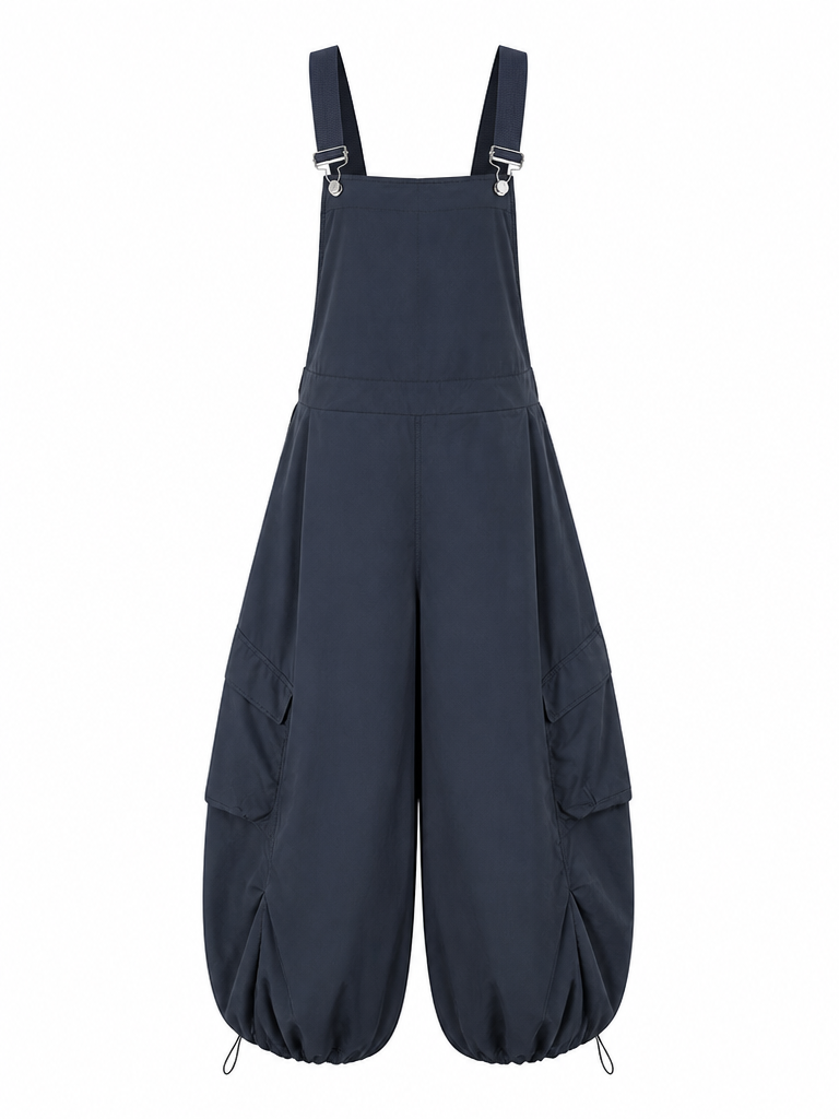 Adventurous Wide Leg Distressed Overalls