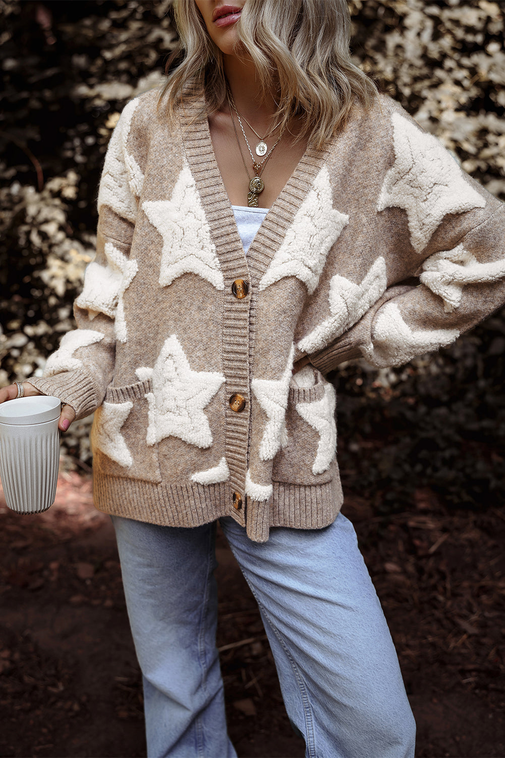 Clare Sherpa Star Cardigan - M.C’s
