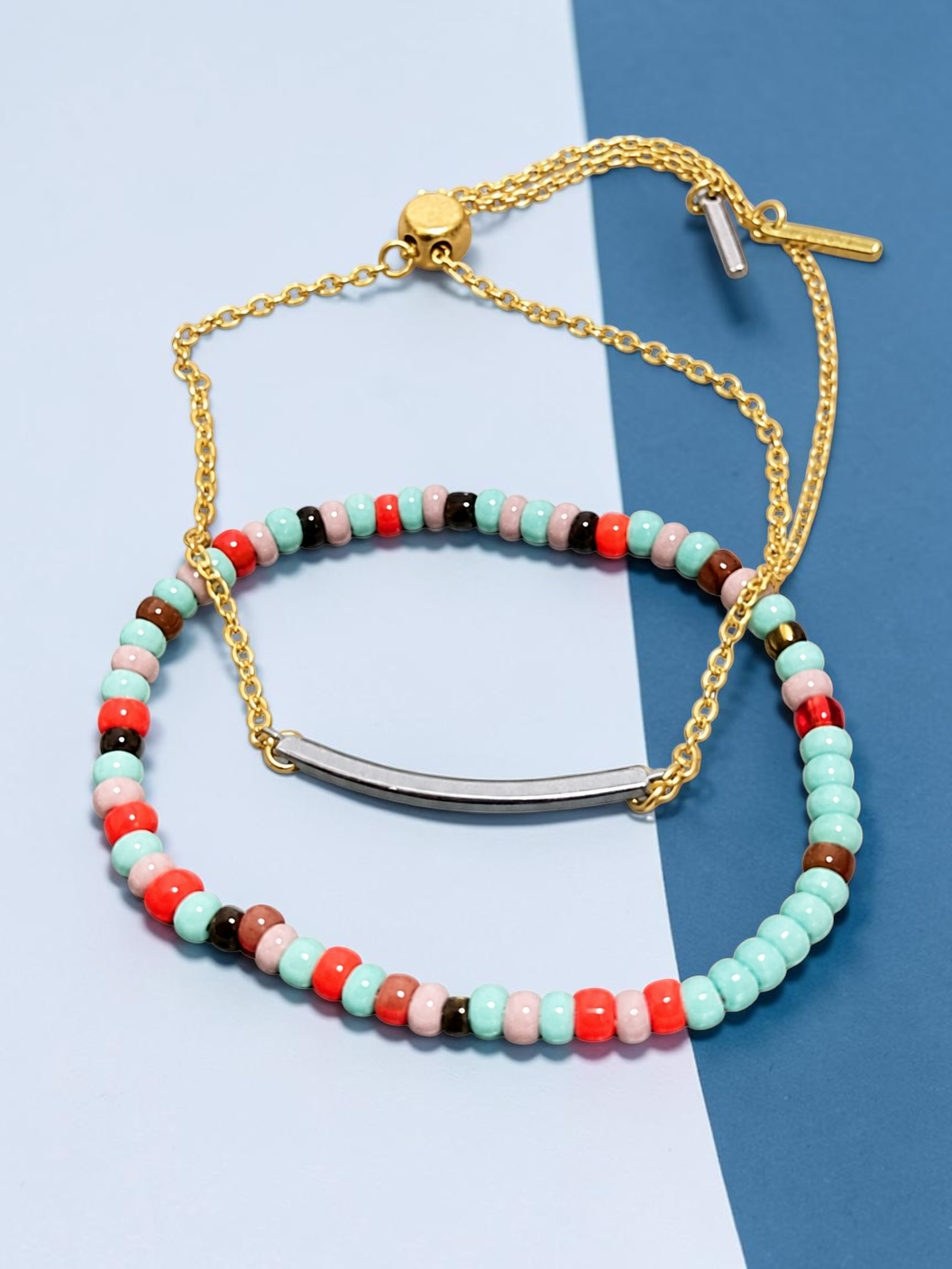 Adjustable Beaded Chain Bracelet Accessory